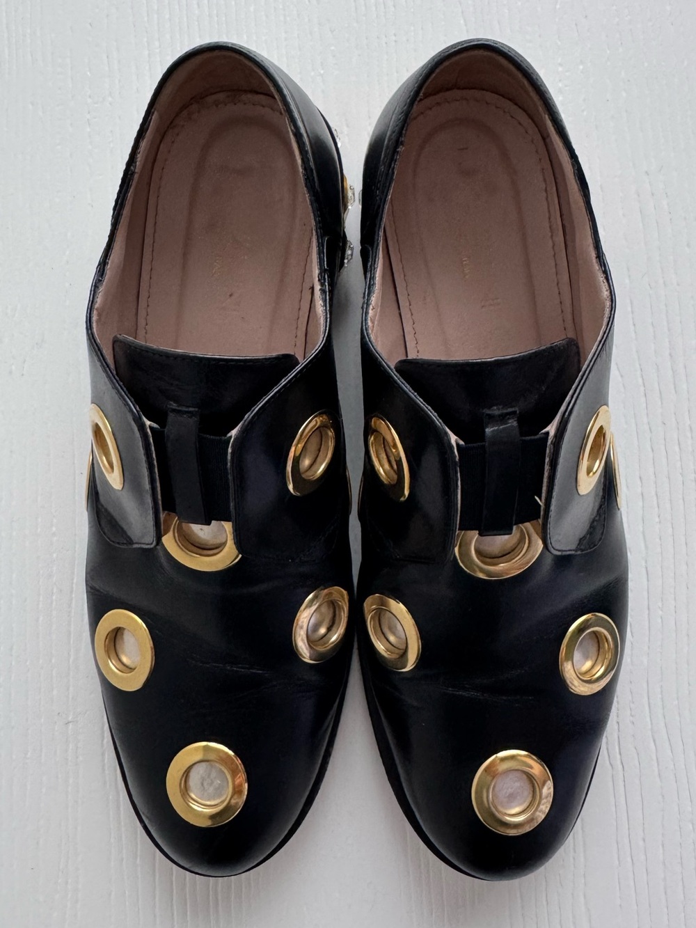Cavalini Black Leather Embellished Loafers | Size 38.5 - Picture 2 of 12